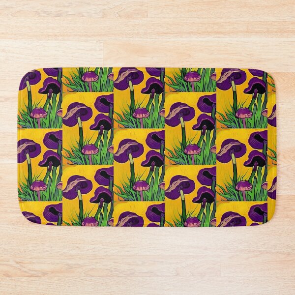 Item preview, PURPLE AND GREEN VAN GOGH STYLE MUSHROOMS designed and sold by sailorsam1805.
