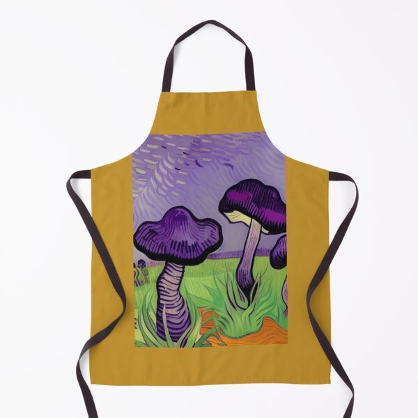 Item preview, PURPLE AND GREEN VAN GOGH STYLE MUSHROOMS designed and sold by sailorsam1805.