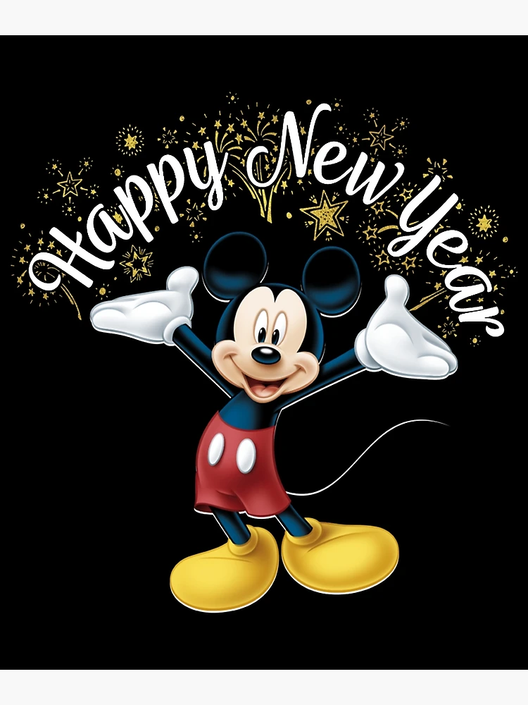 Disney New Year's Mickey Mouse Happy New Year Portrait Pullover