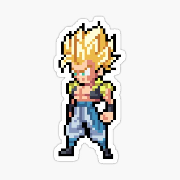 Gogeta Super Saiyan Hq Pixel Edition Sticker For Sale By Adventfan Redbubble 2883