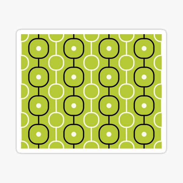 Geometric Pattern: Circle Chain: Lime/Black Sticker