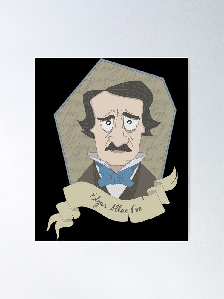 Edgar Allan Poe Caricature Poster