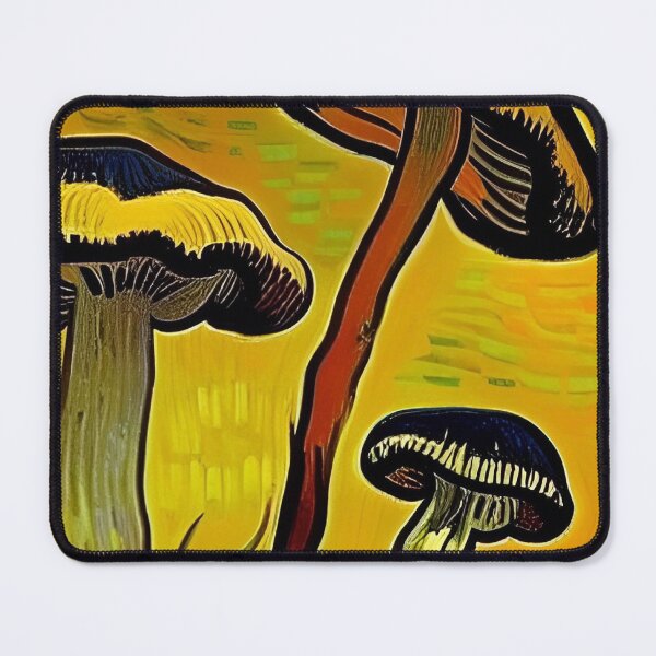 Item preview, CUTE YELLOW AND ORANGE VAN GOGH STYLE MUSHROOMS designed and sold by sailorsam1805.