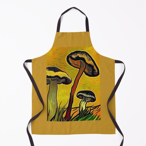 Item preview, CUTE YELLOW AND ORANGE VAN GOGH STYLE MUSHROOMS designed and sold by sailorsam1805.
