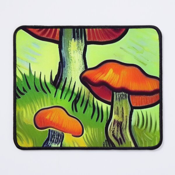Item preview, STYLISH YELLOW AND ORANGE VAN GOGH STYLE MUSHROOMS designed and sold by sailorsam1805.