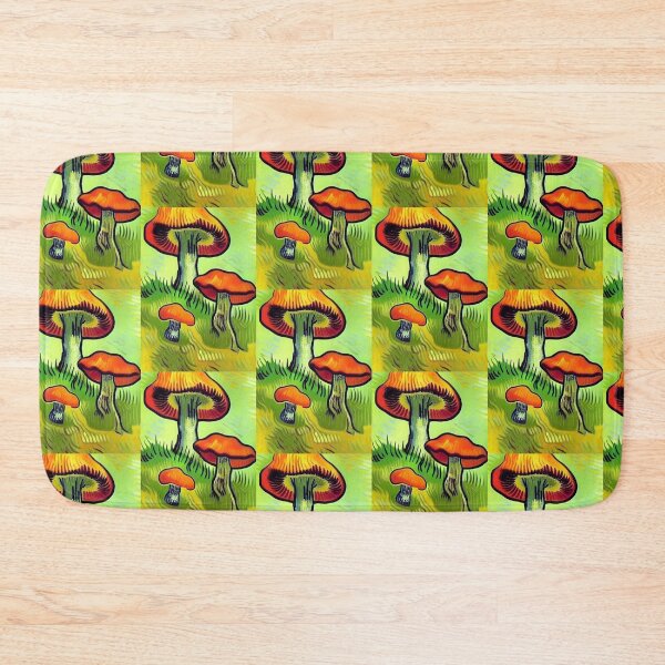 Item preview, STYLISH YELLOW AND ORANGE VAN GOGH STYLE MUSHROOMS designed and sold by sailorsam1805.