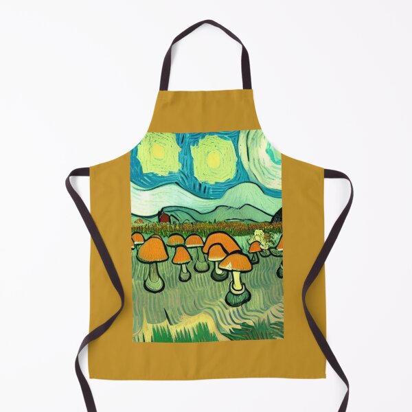 Item preview, YELLOW,ORANGE  AND BLUE VAN GOGH STYLE MUSHROOMS designed and sold by sailorsam1805.