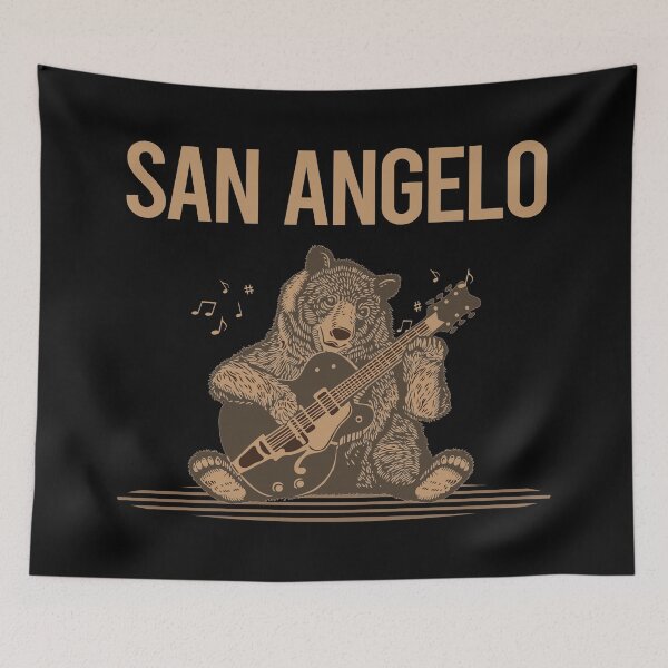 Item preview, Bear With Guitar San Angelo designed and sold by BloodMoneyTwit.