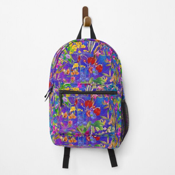 Artikelvorschau, Blumenblüten und Blumen exotischer Garten, Rosen und Blumen, botanisches Muster, Illustration, Pflanzenmuster, himmelblaues Blumenmuster entworfen und verkauft von ZeinabTaha.