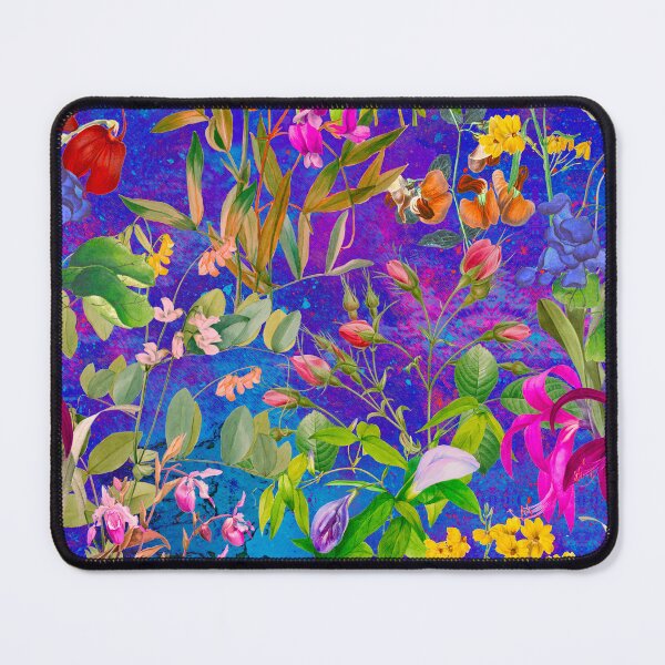 Item preview, Floral blooms and flowers exotic garden, roses and flowers, botanical pattern, illustration, plants pattern, sky blue floral designed and sold by ZeinabTaha.