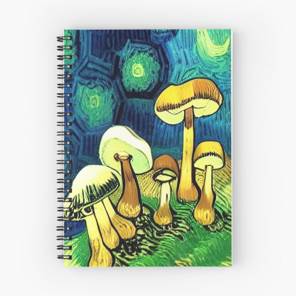 Item preview, BEAUTIFUL GREEN AND PURPLE VAN GOGH STYLE MUSHROOMS designed and sold by sailorsam1805.
