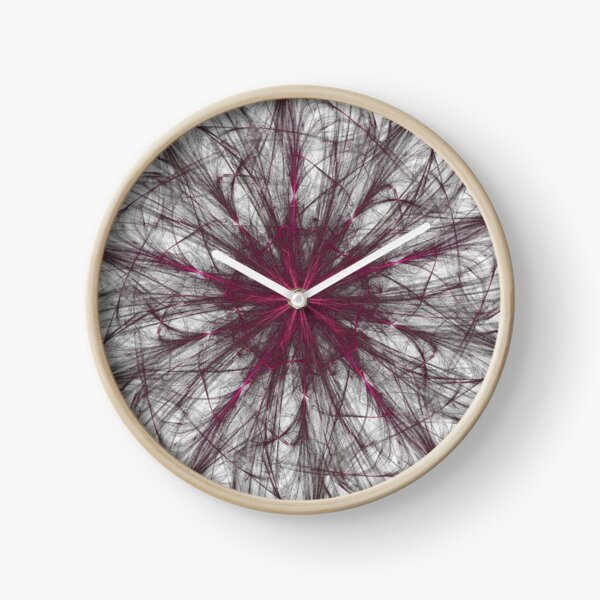Red Loops Silhouette Clock