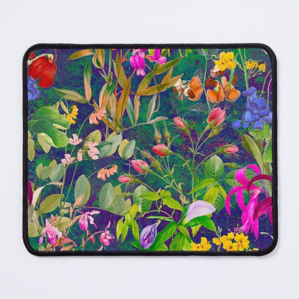 Item preview, Floral blooms and flowers exotic garden, roses and flowers, botanical pattern, illustration, plants pattern, purple navy floral designed and sold by ZeinabTaha.