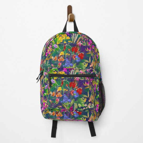 Item preview, Floral blooms and flowers exotic garden, roses and flowers, botanical pattern, illustration, plants pattern, purple navy floral designed and sold by ZeinabTaha.