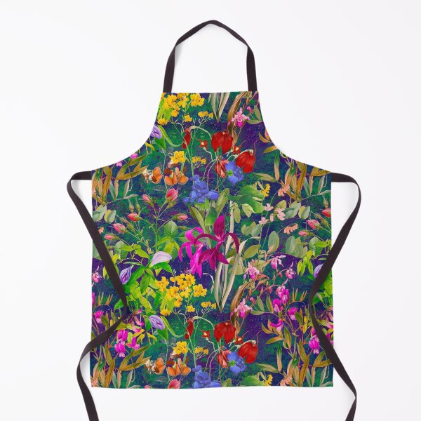 Artikelvorschau, Blumenblüten und Blumen exotischer Garten, Rosen und Blumen, botanisches Muster, Illustration, Pflanzenmuster, lila Marine floral entworfen und verkauft von ZeinabTaha.