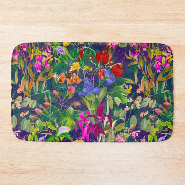 Item preview, Floral blooms and flowers exotic garden, roses and flowers, botanical pattern, illustration, plants pattern, purple navy floral designed and sold by ZeinabTaha.