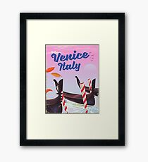 Venice Italy travel poster Framed Print