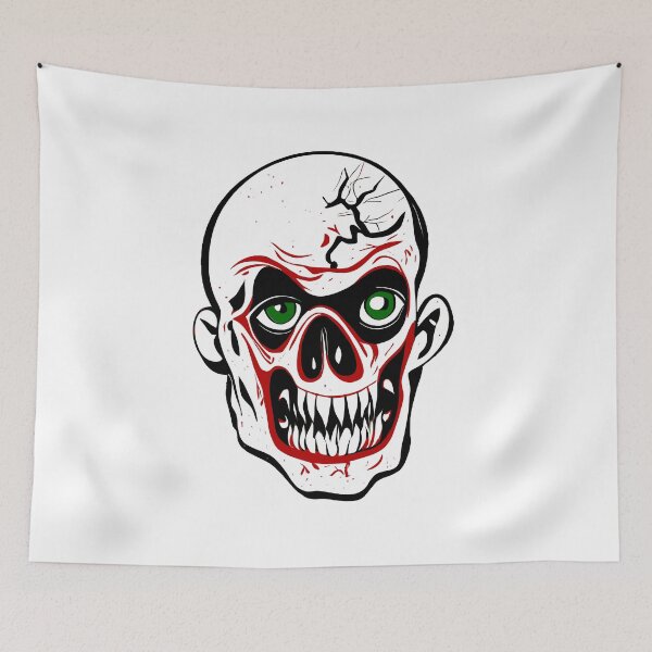 Item preview, Halloween zombie clown head with large teeth designed and sold by UDDesign.