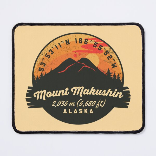 Item preview, Mount Makushin Volcano Souvenir Badge Alaska designed and sold by mountainfad.