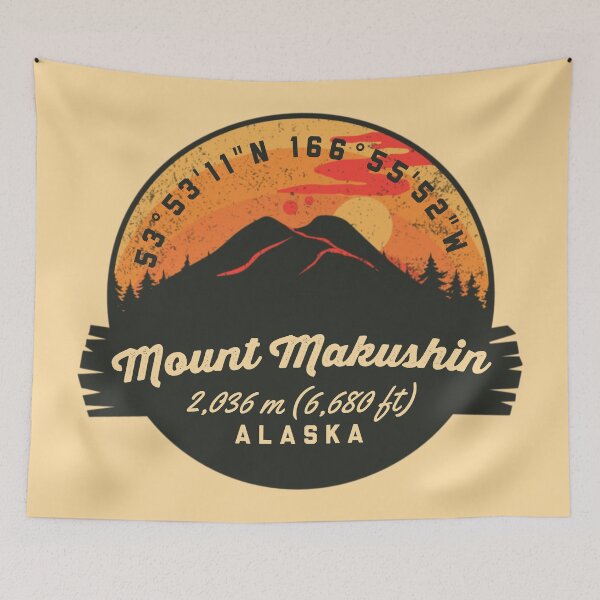 Item preview, Mount Makushin Volcano Souvenir Badge Alaska designed and sold by mountainfad.