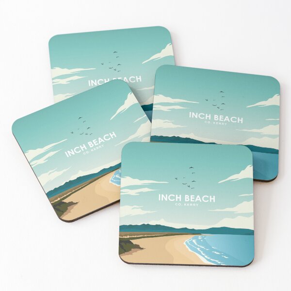 Item preview, Inch Beach Kerry Ireland Vintage Minimal Retro Travel Poster designed and sold by Stadify.