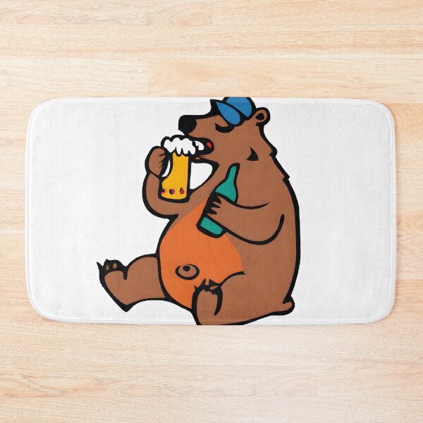 Item preview, a bear drinking a beer designed and sold by mehdi fergal.