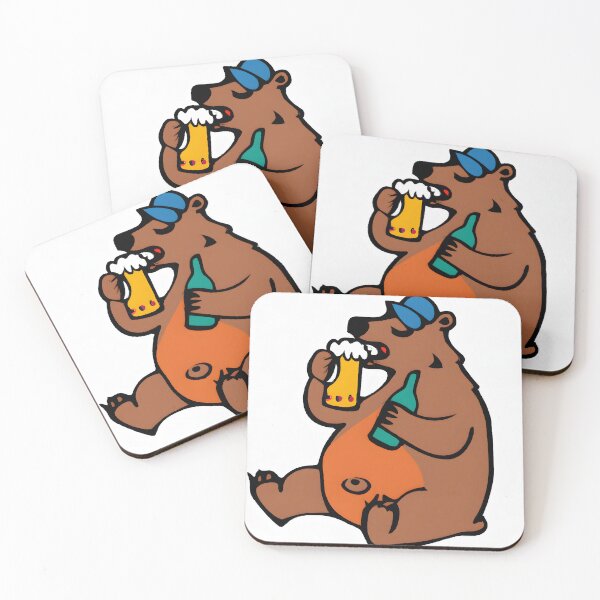 Item preview, a bear drinking a beer designed and sold by mehdi fergal.