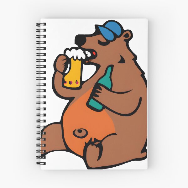 Item preview, a bear drinking a beer designed and sold by mehdi fergal.