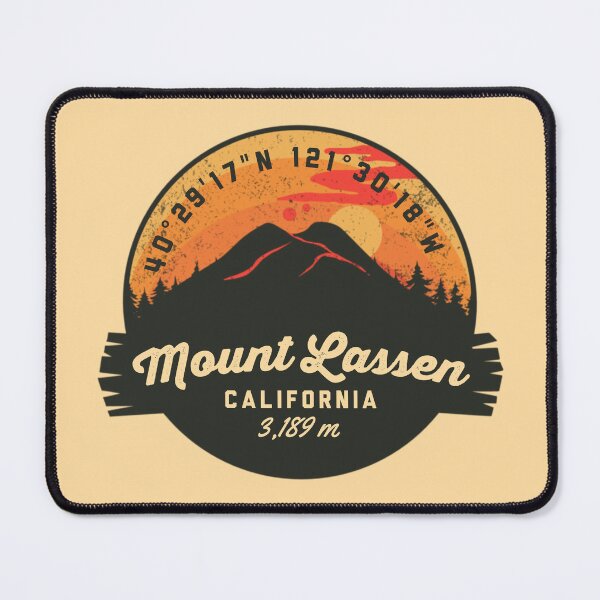 Item preview, Mount Lassen Volcano Souvenir Badge California designed and sold by mountainfad.