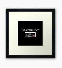 Its dangerous to go alone take this video game Framed Print