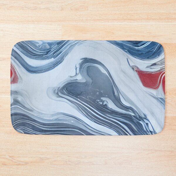 Item preview, Abstract Art Marble Fluid Pattern in Muted Dark Blue Grey Color Palette designed and sold by Digital-Davinci.
