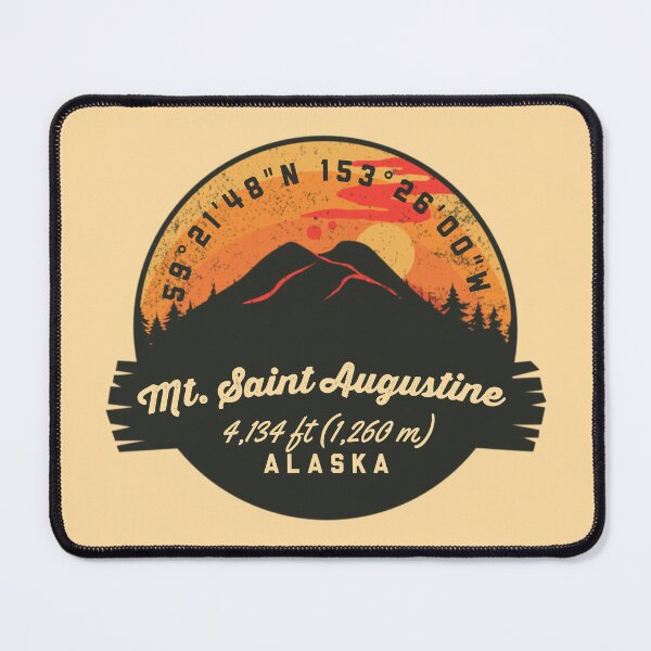 Item preview, Mount Saint Augustine Volcano Souvenir Badge Alaska designed and sold by mountainfad.