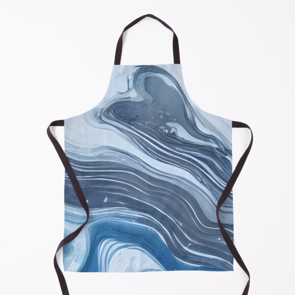 Item preview, Abstract Art Marble Fluid Pattern in Muted Dark Blue Grey Color Palette designed and sold by Digital-Davinci.
