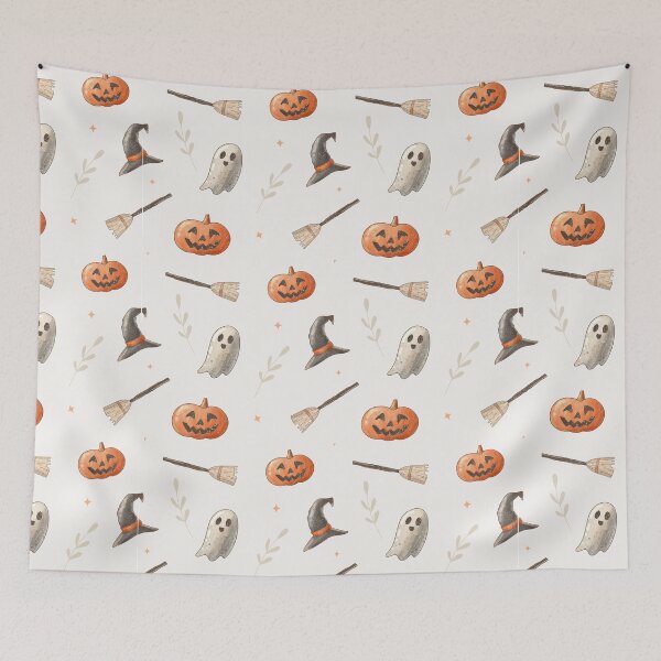 Item preview, Halloween hand drawn pattern designed and sold by Rub14ekArts.