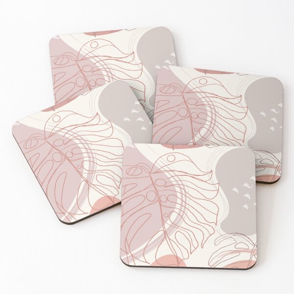 Item preview, modern abstract monstera boho leaves designed and sold by JTS STORE.