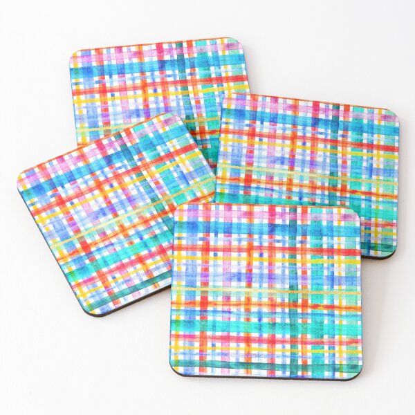Item preview, Super-Colorful Maximalist Watercolor Check designed and sold by micklyn.