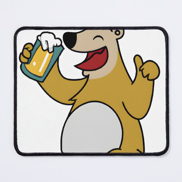 Item preview, bear drinking a beer designed and sold by mehdi fergal.