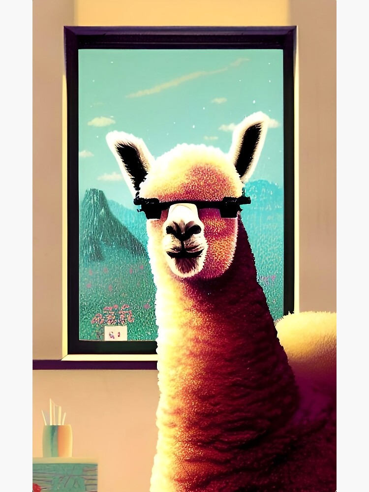 &ldquo;Alpaca in glasses " Poster for Sale by OverAltruist | Redbubble
