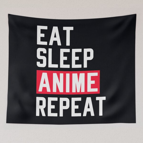 Item preview, Eat Sleep Anime Repeat - Anime lovers designed and sold by JacinLeffler.