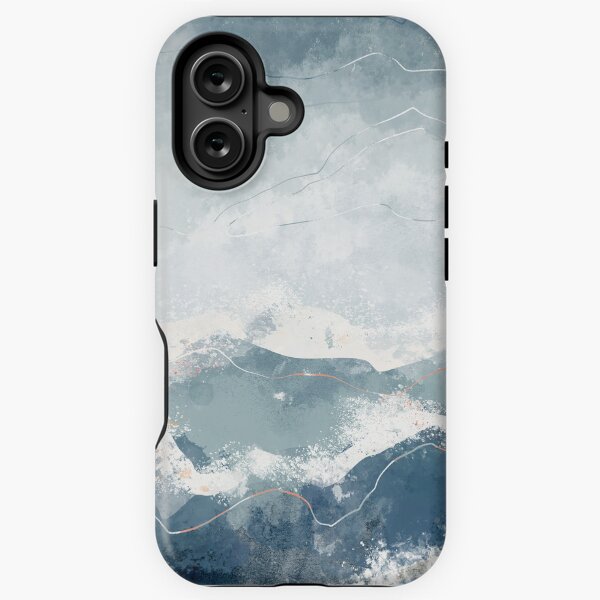 Item preview, Blue Abstract Ocean Waves Seascape designed and sold by kasamor.