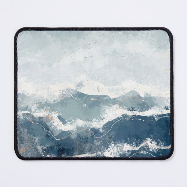 Item preview, Blue Abstract Ocean Waves Seascape designed and sold by kasamor.