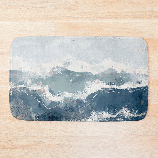 Item preview, Blue Abstract Ocean Waves Seascape designed and sold by kasamor.
