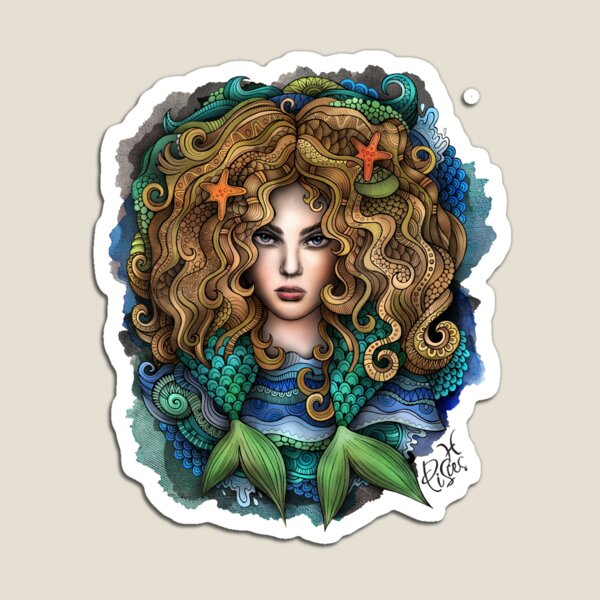 PISCES Zodiac Girl Magnet