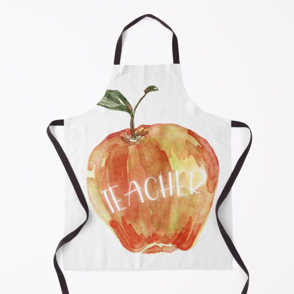 Item preview, TEACHER WATERCOLOR APPLE designed and sold by cottagecorococo.