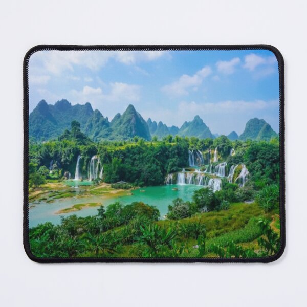 Item preview, Beautiful green landscape with green trees and mountain art designed and sold by BEAUTY ⭐⭐⭐⭐⭐.