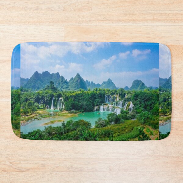 Item preview, Beautiful green landscape with green trees and mountain art designed and sold by BEAUTY ⭐⭐⭐⭐⭐.