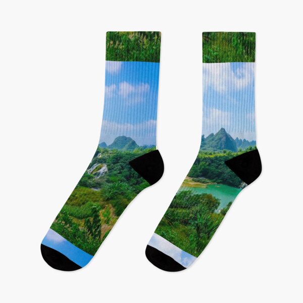 Item preview, Beautiful green landscape with green trees and mountain art designed and sold by BEAUTY ⭐⭐⭐⭐⭐.