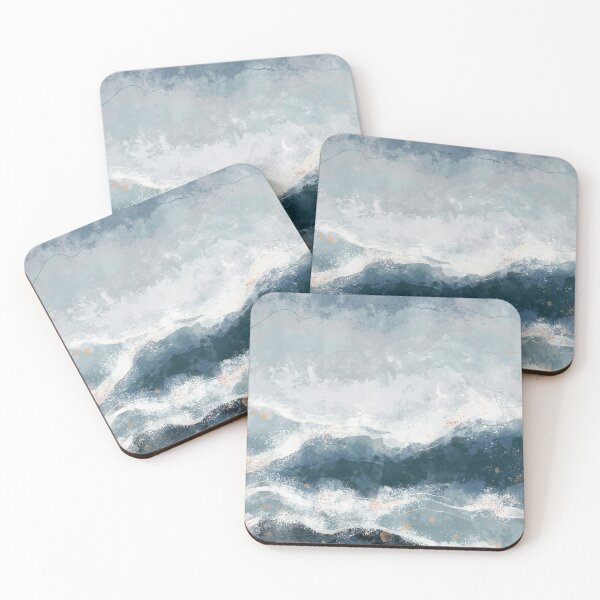 Item preview, Abstract Ocean Waves Seascape Blue designed and sold by kasamor.