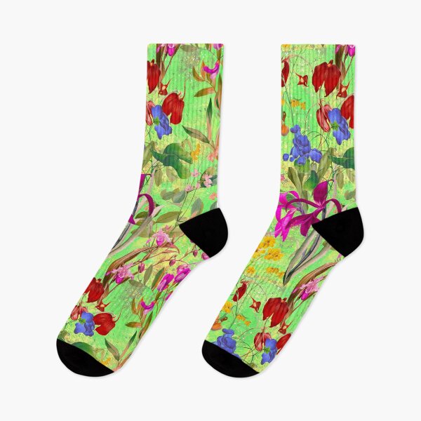 Item preview, Floral blooms and flowers exotic garden, roses and flowers, botanical pattern, illustration, plants pattern, green floral designed and sold by ZeinabTaha.