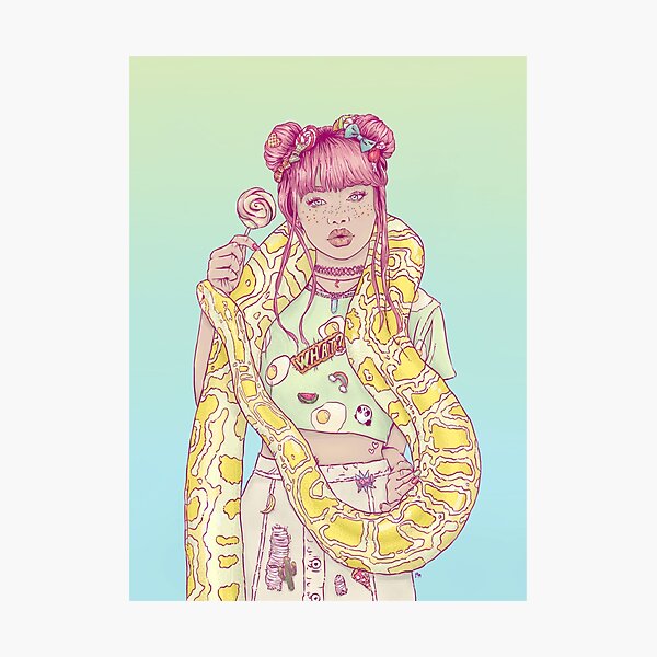 Candid Candy Lady Photographic Print